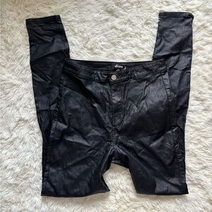 Missguided Glossy Black Women's Pants